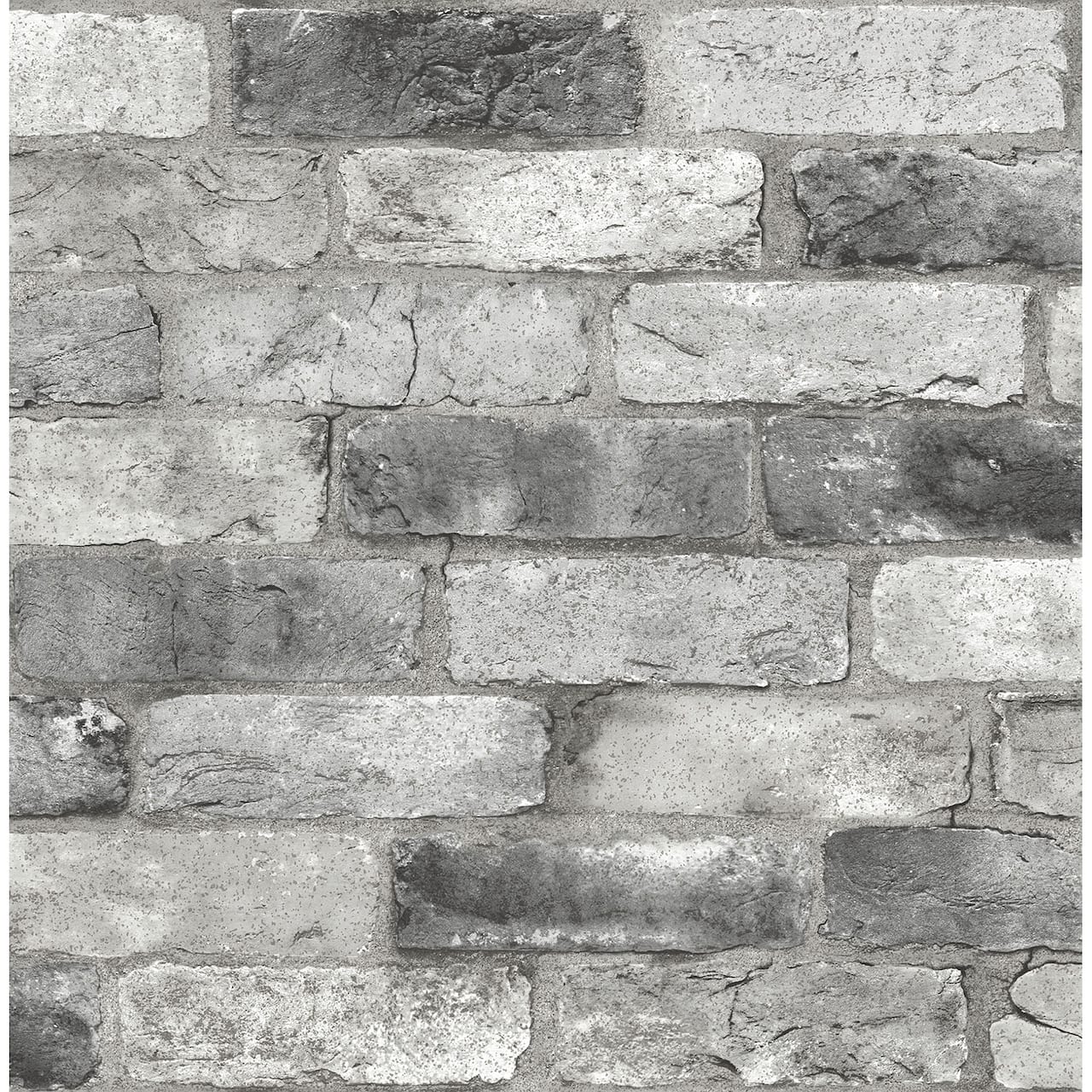 NuWallpaper Gray London Brick Peel & Stick Wallpaper